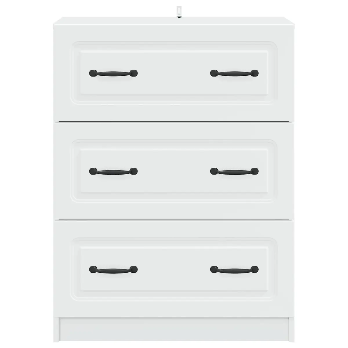 Drawer Cabinet Engineered Wood Modern Storage Furniture White 66x34.5x87cm