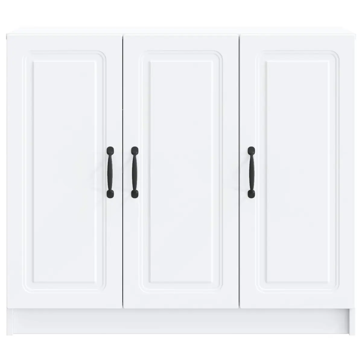 White Sideboard Storage Cabinet Engineered Wood 89 x 34.5 x 77 cm Modern
