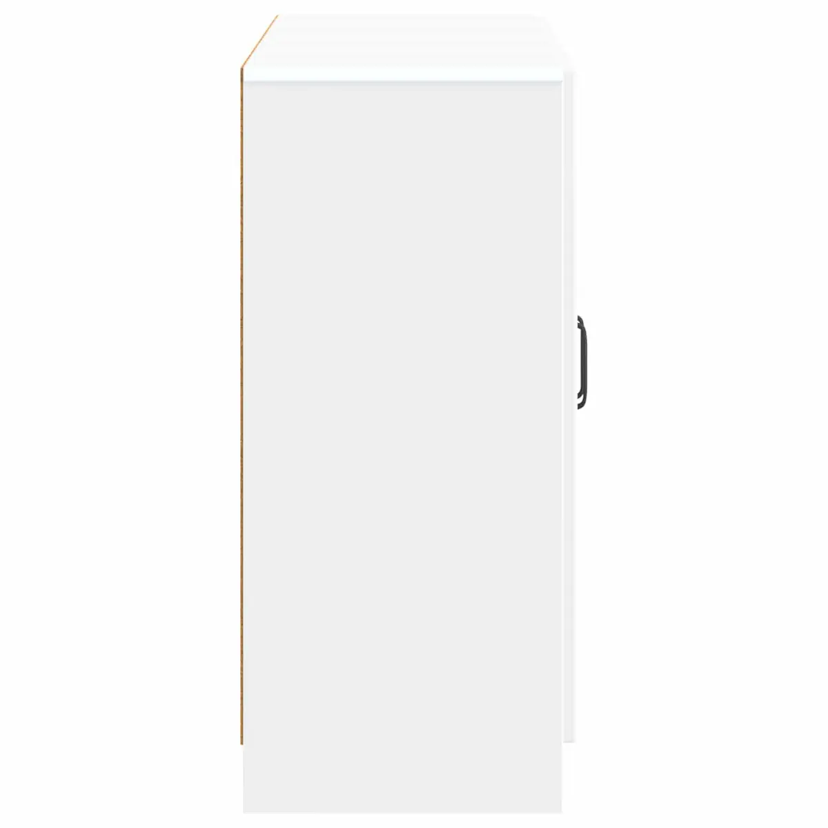 White Sideboard Storage Cabinet Engineered Wood 89 x 34.5 x 77 cm Modern