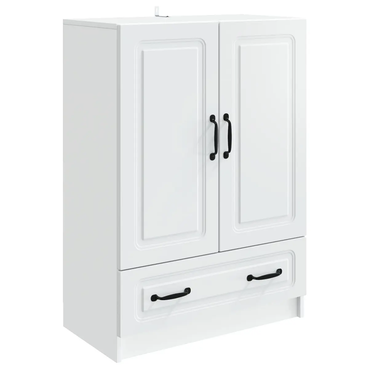 White Sideboard Storage Cabinet 66x34.5x92cm Engineered Wood Buffet Furniture