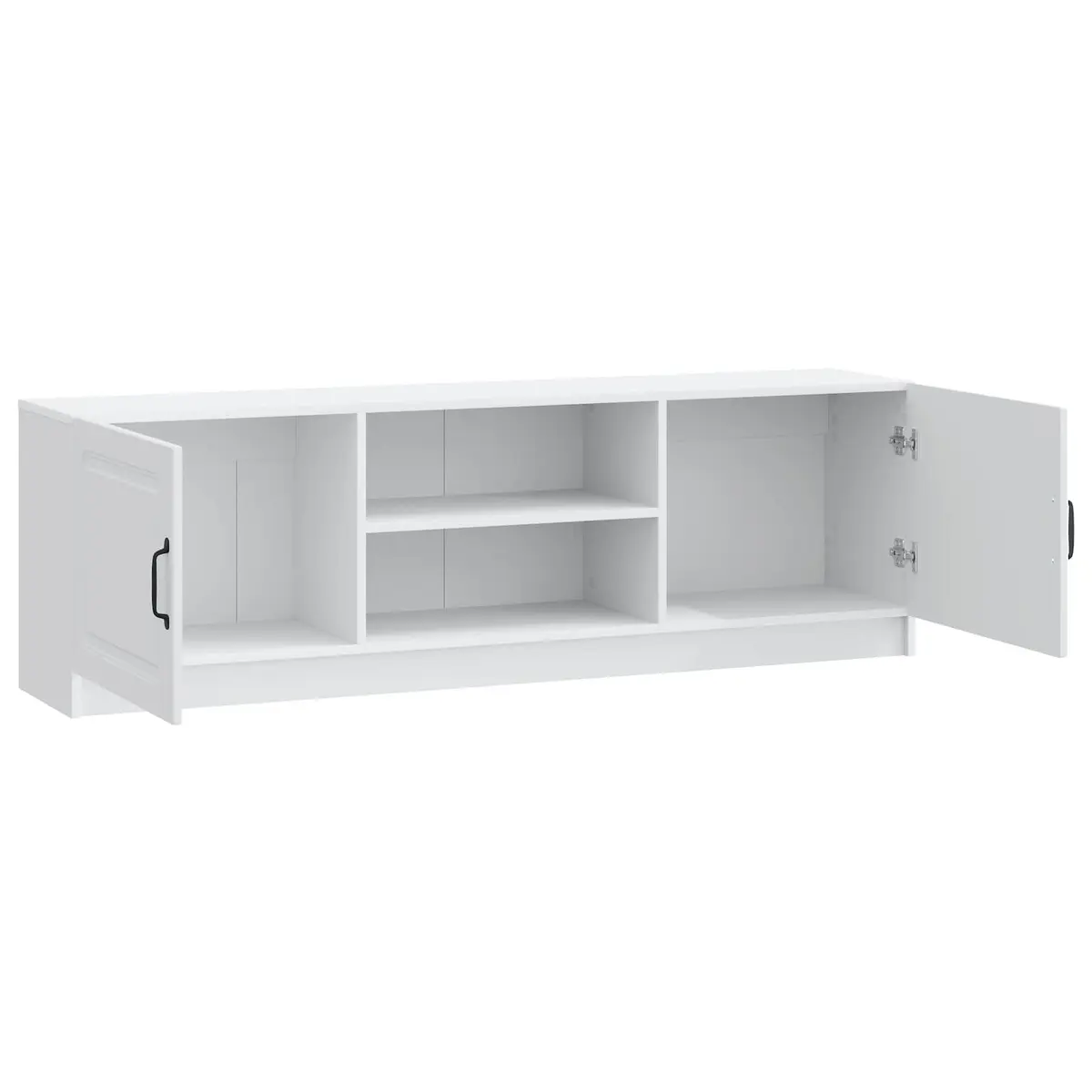 TV Cabinet Engineered Wood 150 x 31 x 47 cm White Living Room Media Storage Unit