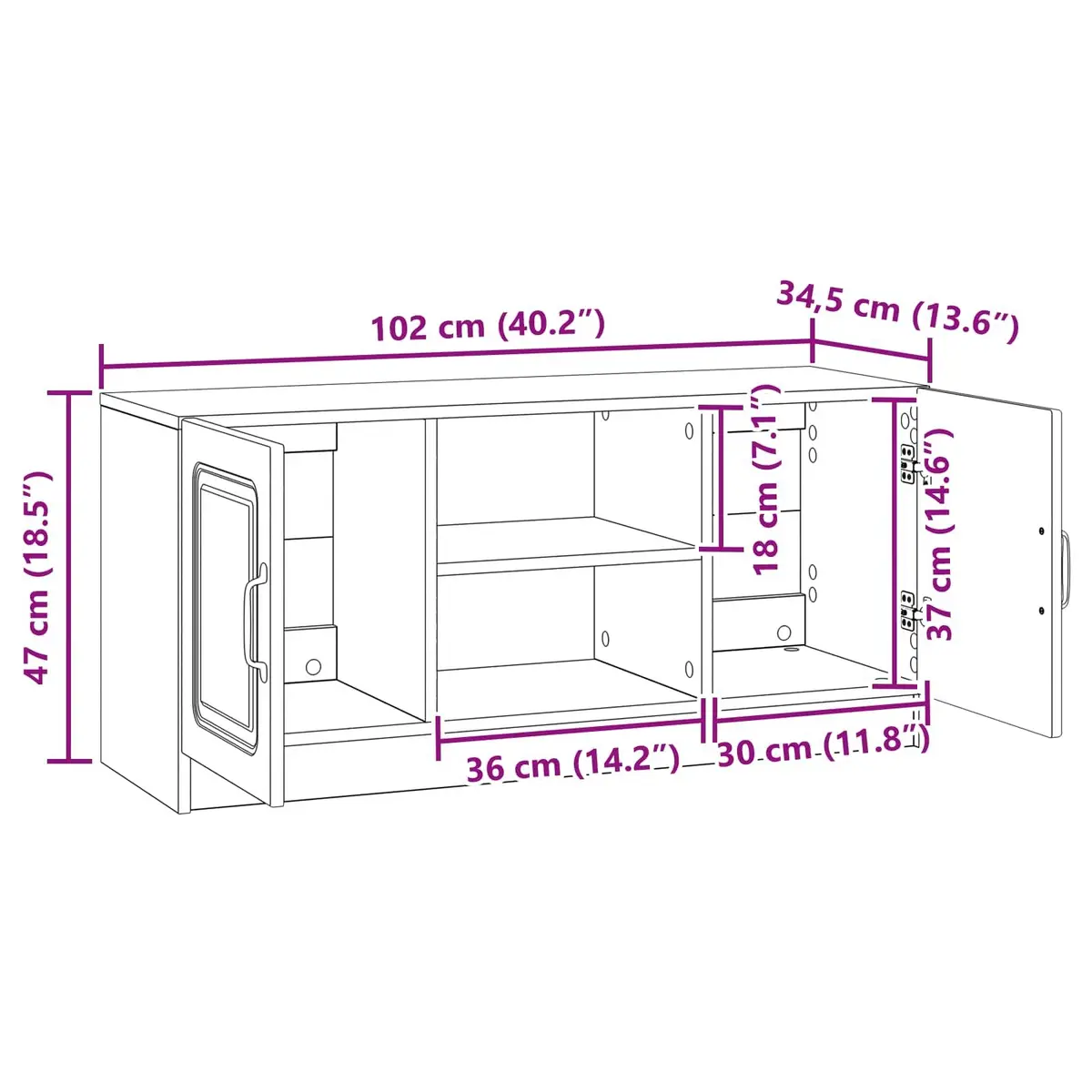TV Cabinet for Media Storage and Decor