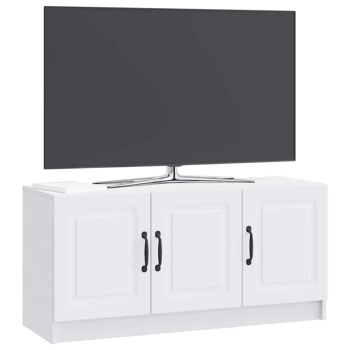 White TV Cabinet Modern Living Room Storage Unit Media Console 99x34.5x47cm