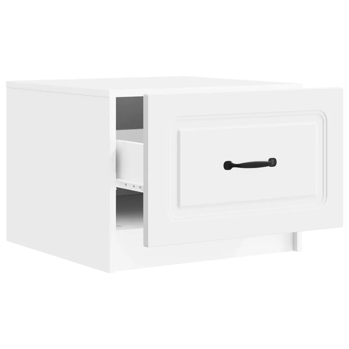 Coffee Table Engineered Wood 49 x 37 cm White Modern Accent Living Room Furniture