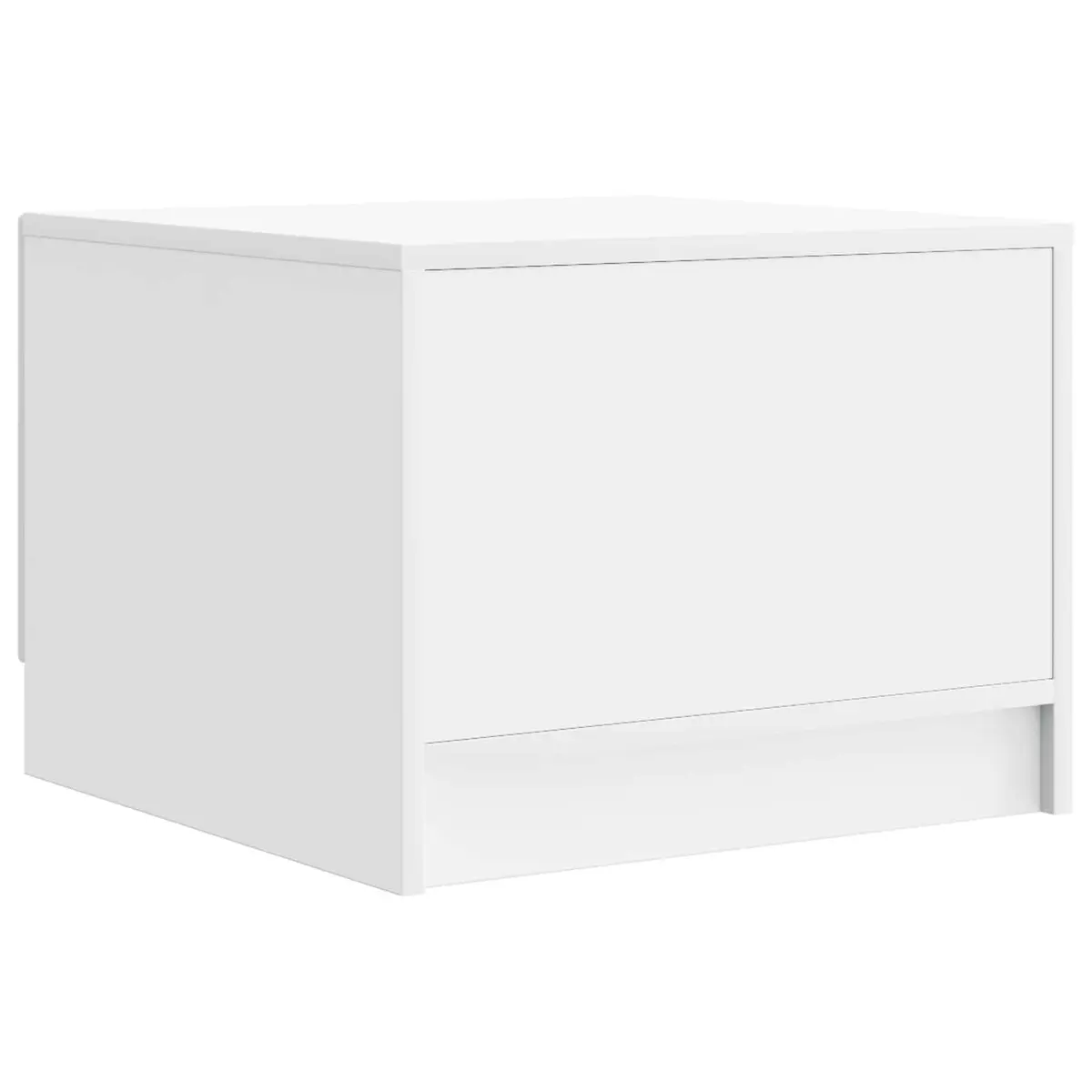 Coffee Table Engineered Wood 49 x 37 cm White Modern Accent Living Room Furniture