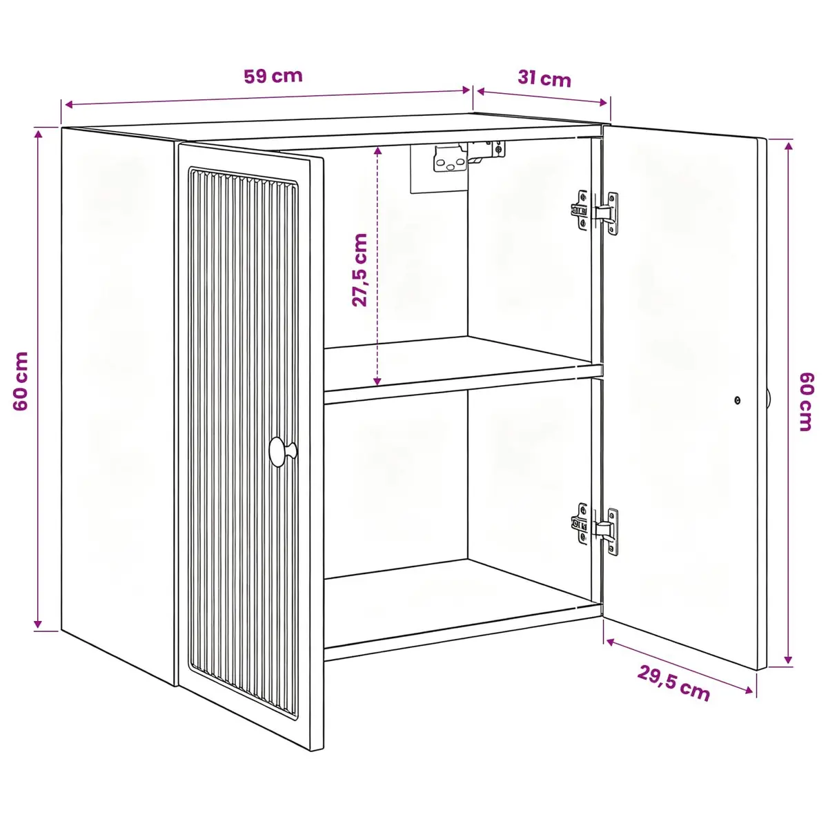 Wall-Mounted Storage Cabinet for Living Rooms & Bedrooms