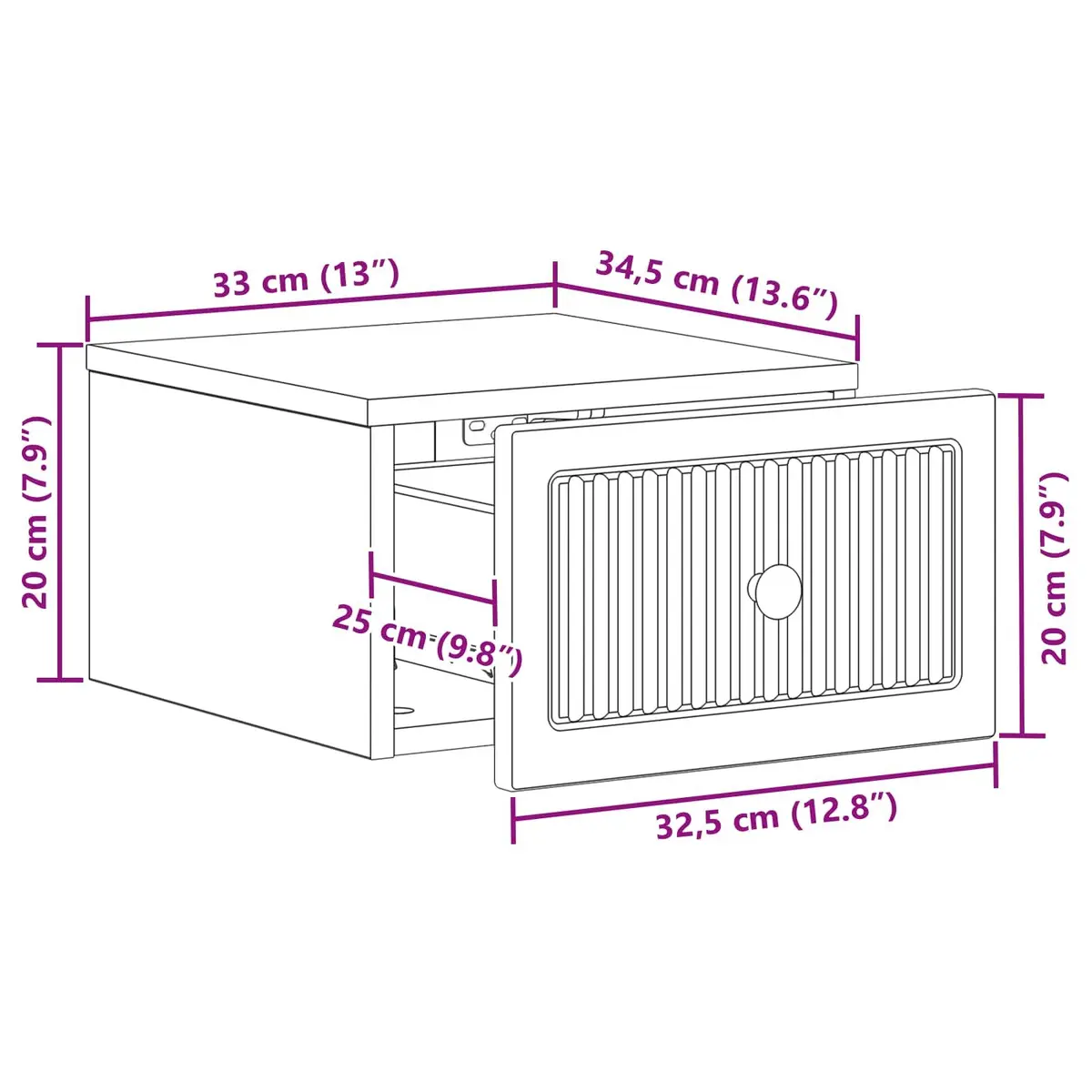 Wall-Mounted Cabinet for Bedroom Organization