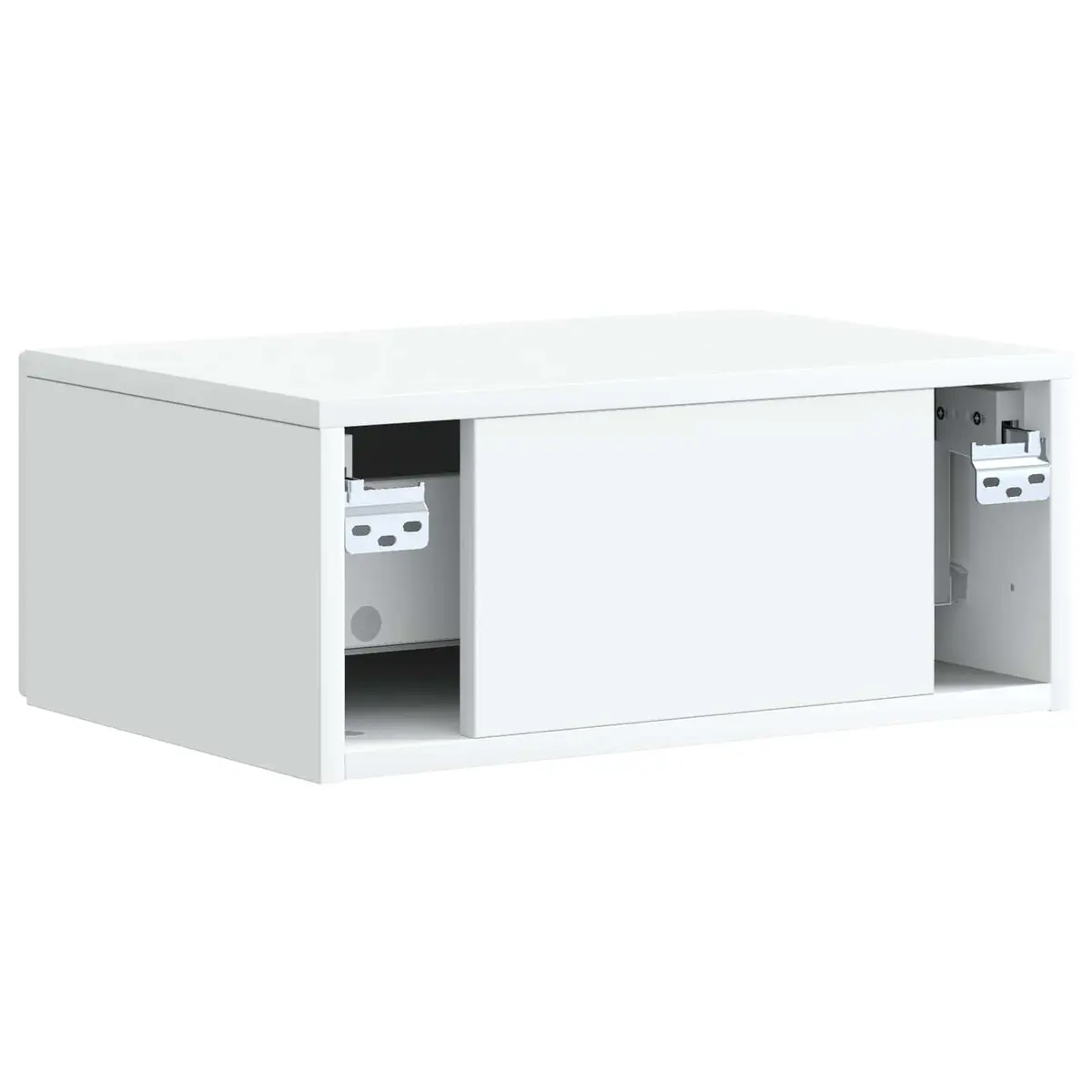 Bedside Table Vintage-Inspired Engineered Wood Storage White 49x34.5x20cm Nightstand