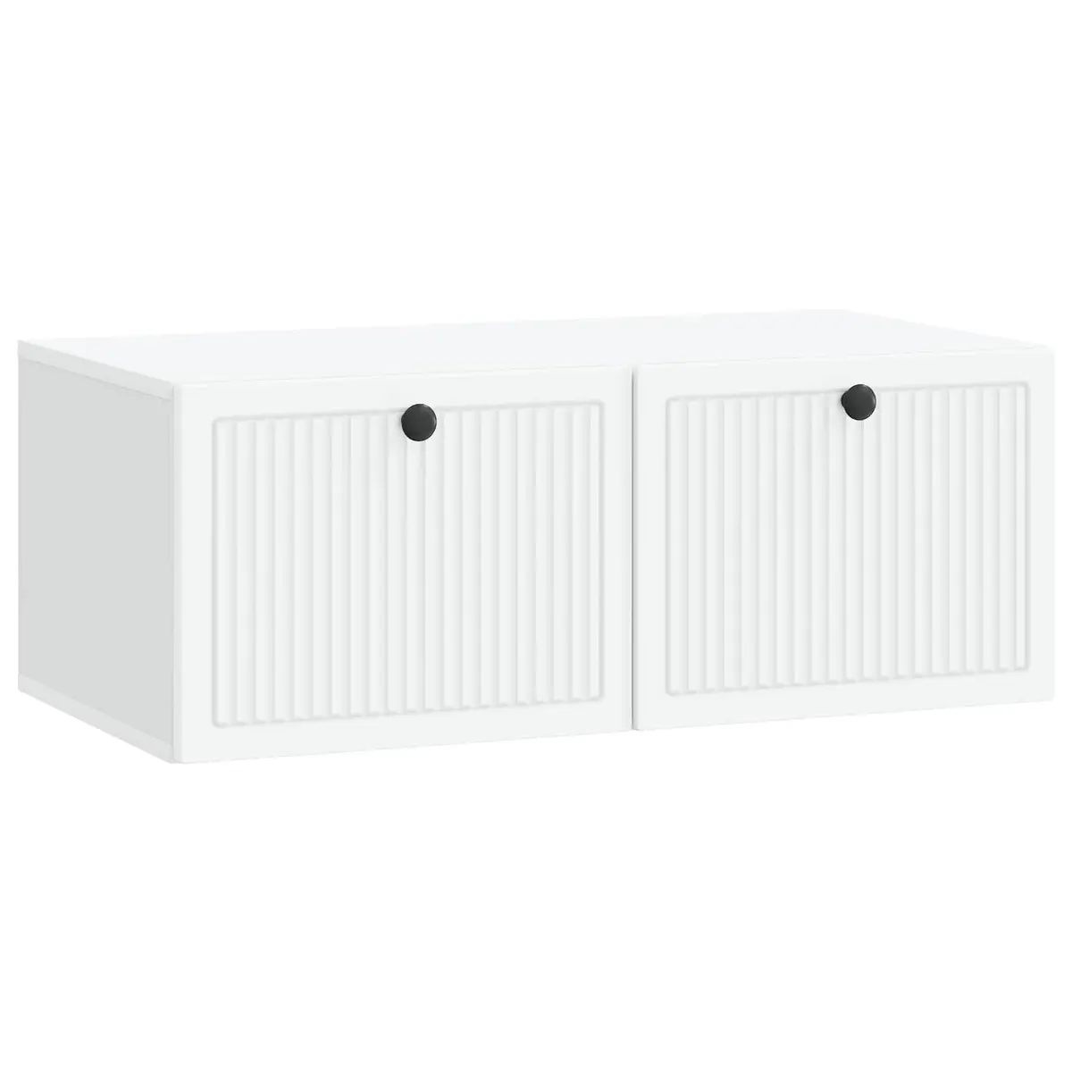 Wall-Mounted TV Cabinet Engineered Wood 78.5cm White Modern Living Room Storage