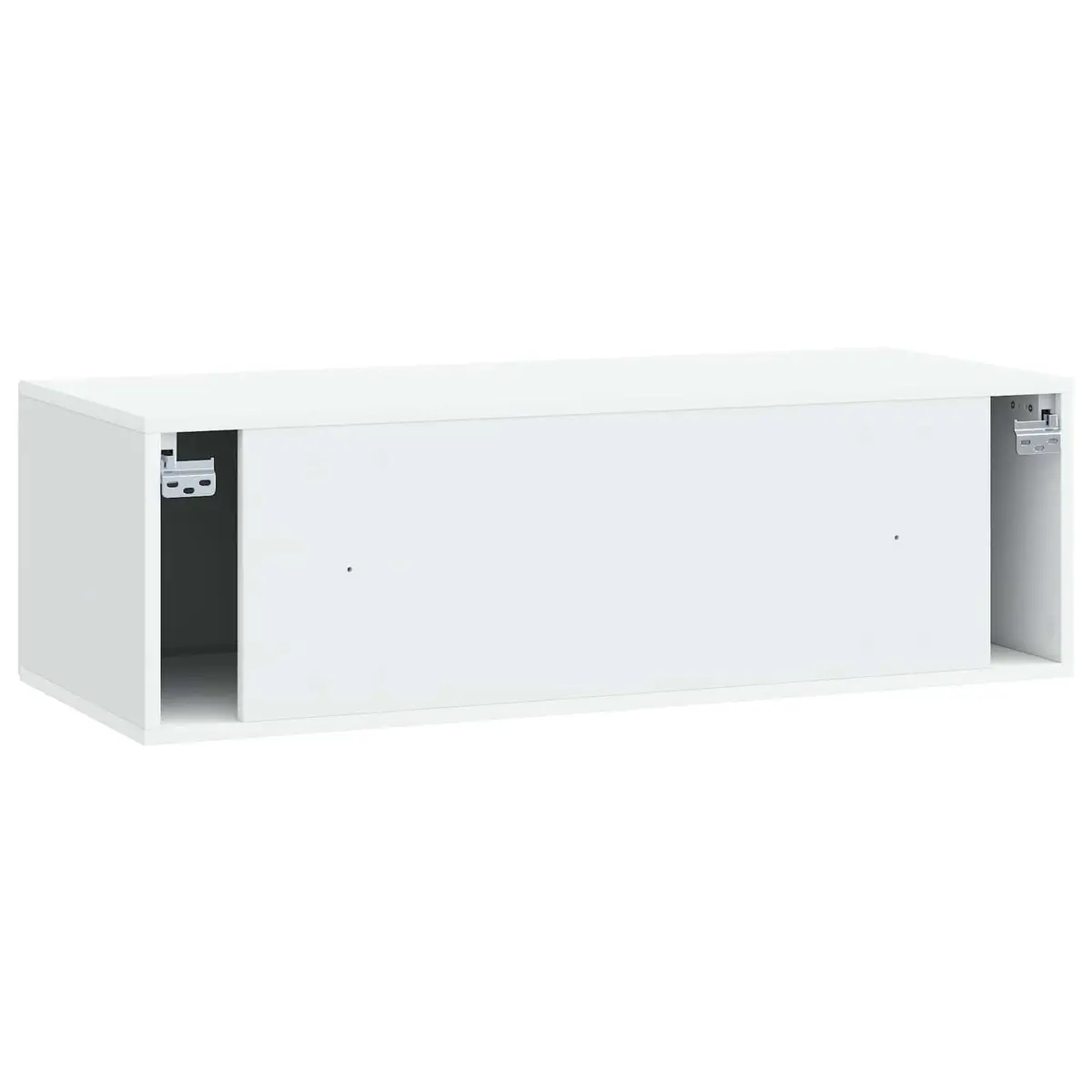 Wall-Mounted TV Cabinet White Modern Living Room Entertainment Storage Unit 98cm