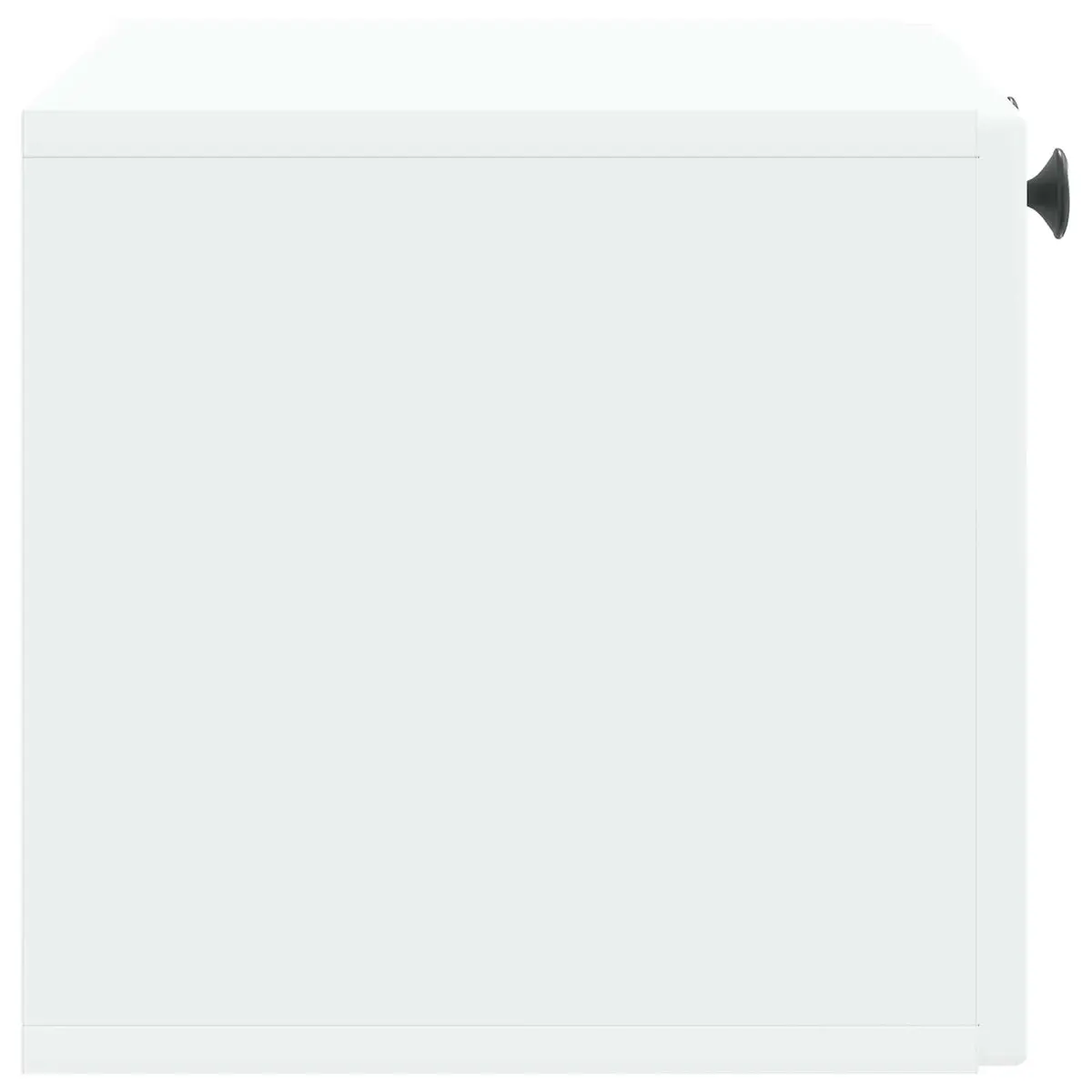 Wall Mounted Storage Unit Engineered Wood White 59.5 x 31 x 30 cm Swing Hinge Doors for Entertainment Equipment