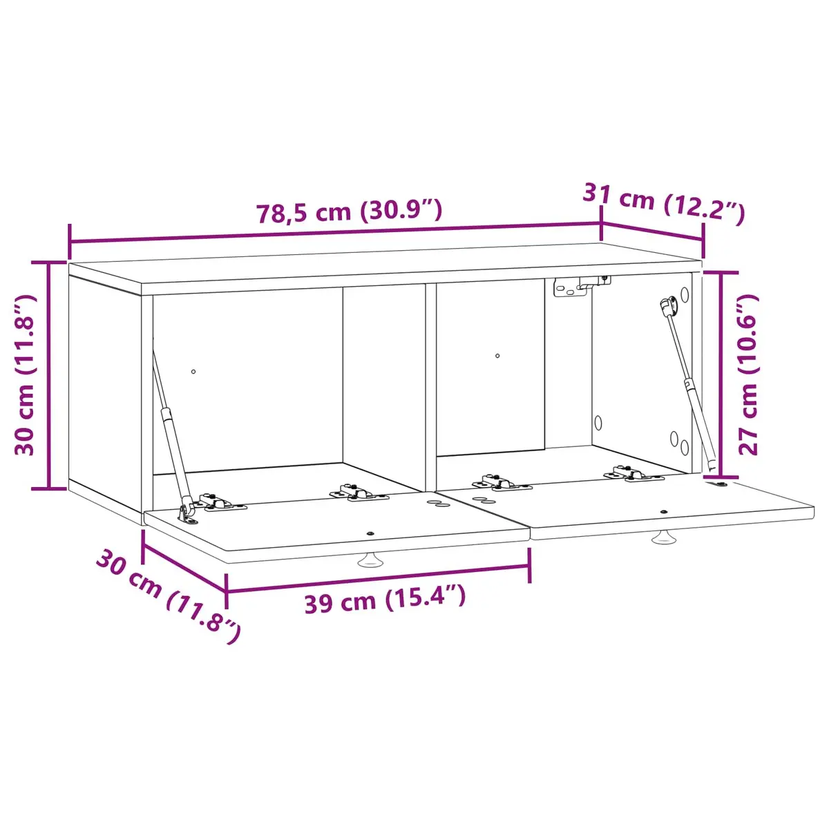 Wall-Mounted TV Cabinet for Entertainment
