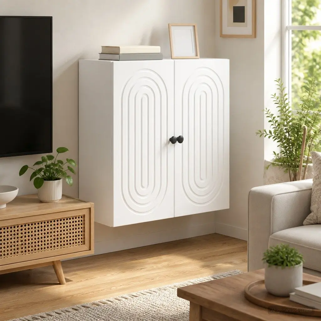 Wall-Mounted Storage Cabinet Engineered Wood 59 x 31 x 60 cm White