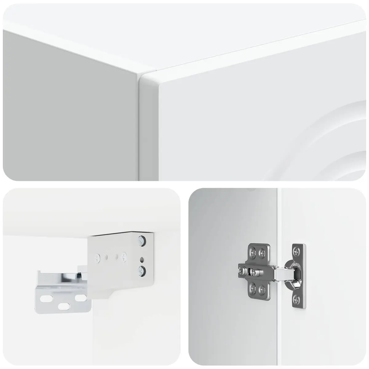 Wall-Mounted Cabinet Engineered Wood Vintage White 90cm x 33cm x 34.5cm