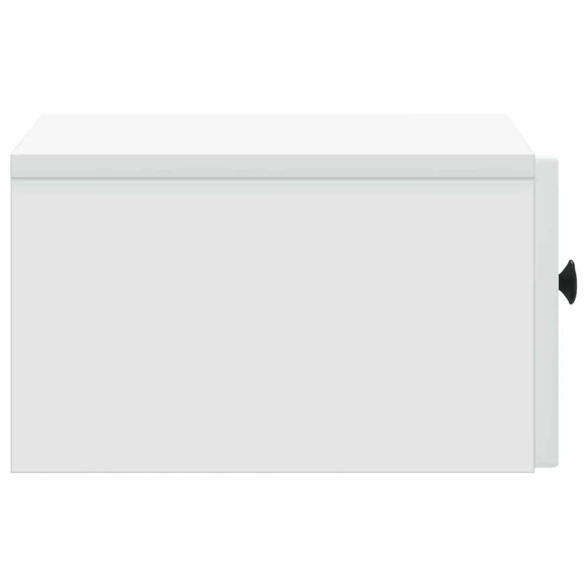 Wall-Mounted Bedside Cabinet Engineered Wood White Storage Drawer Organiser