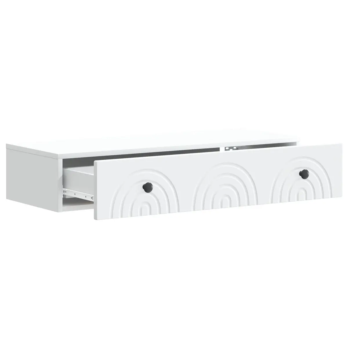 Wall-Mounted Side Table White Storage Cabinet Bedroom Living Room Display Unit