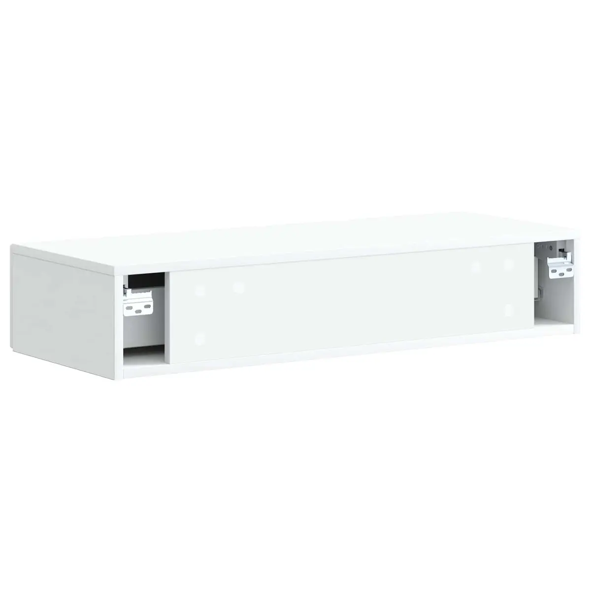 Wall-Mounted Side Table White Storage Cabinet Bedroom Living Room Display Unit