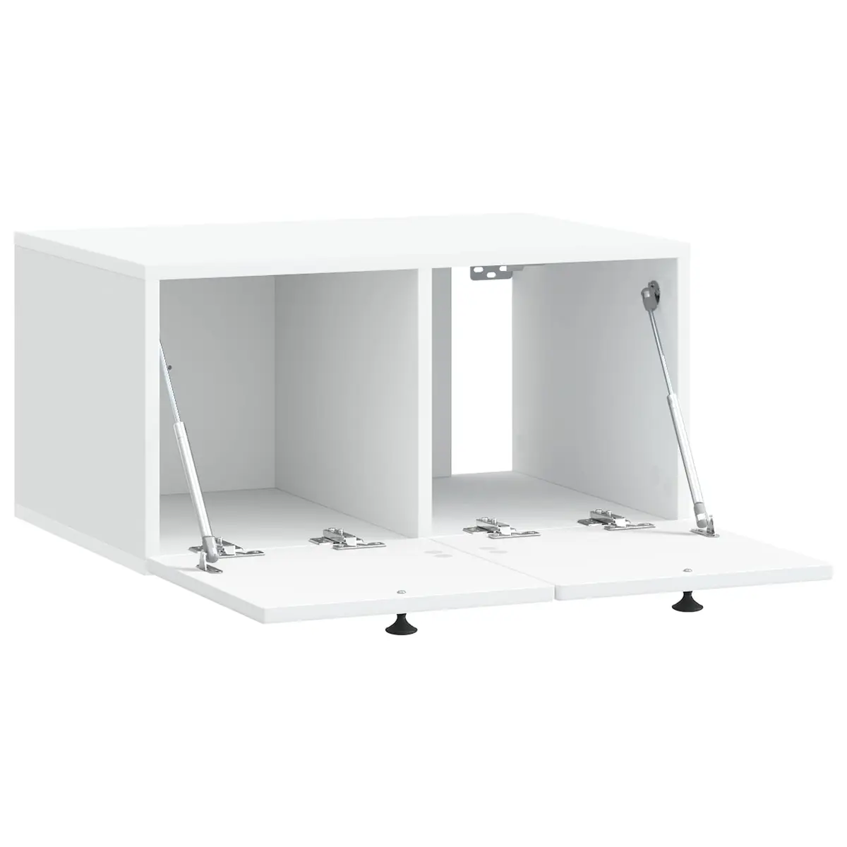 Wall-Mounted TV Cabinet Engineered Wood 59.5 x 41 x 30 cm White Modern Living Room Storage