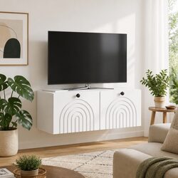 Practical Wall-Mounted TV Cabinet for Living Rooms