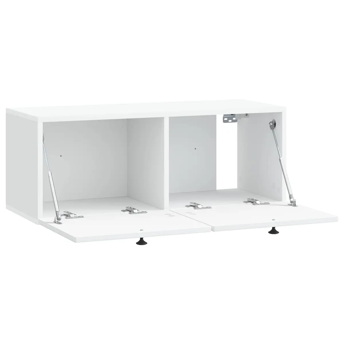 White TV Cabinet Engineered Wood Wall-Mounted Storage Unit 78.5 x 31 x 30 cm Living Room