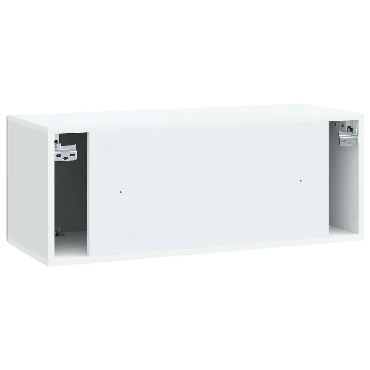 White TV Cabinet Engineered Wood Wall-Mounted Storage Unit 78.5 x 31 x 30 cm Living Room