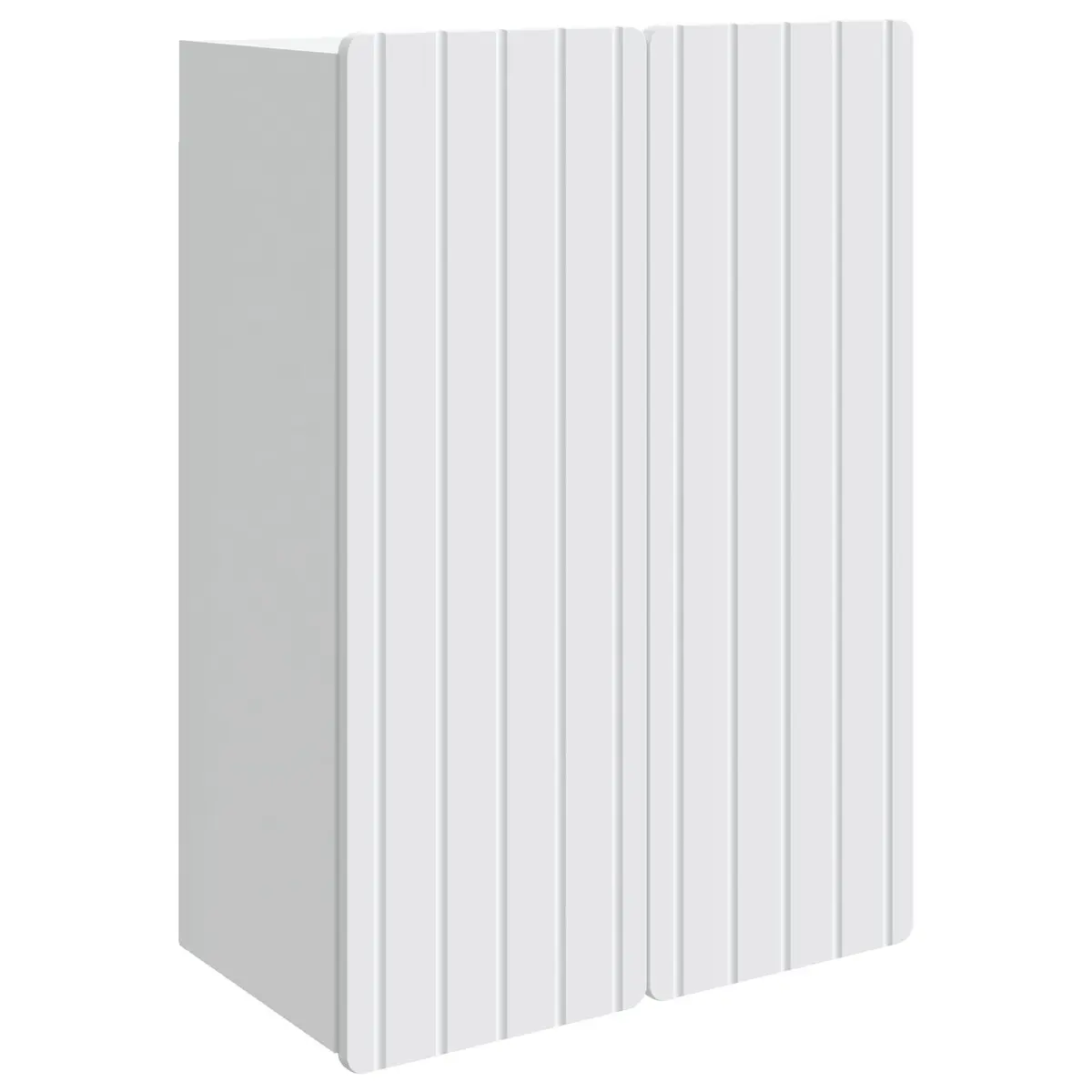 Wall-Mounted Cabinet Engineered Wood White Modern Living Room Shelf 66x34.5x92cm