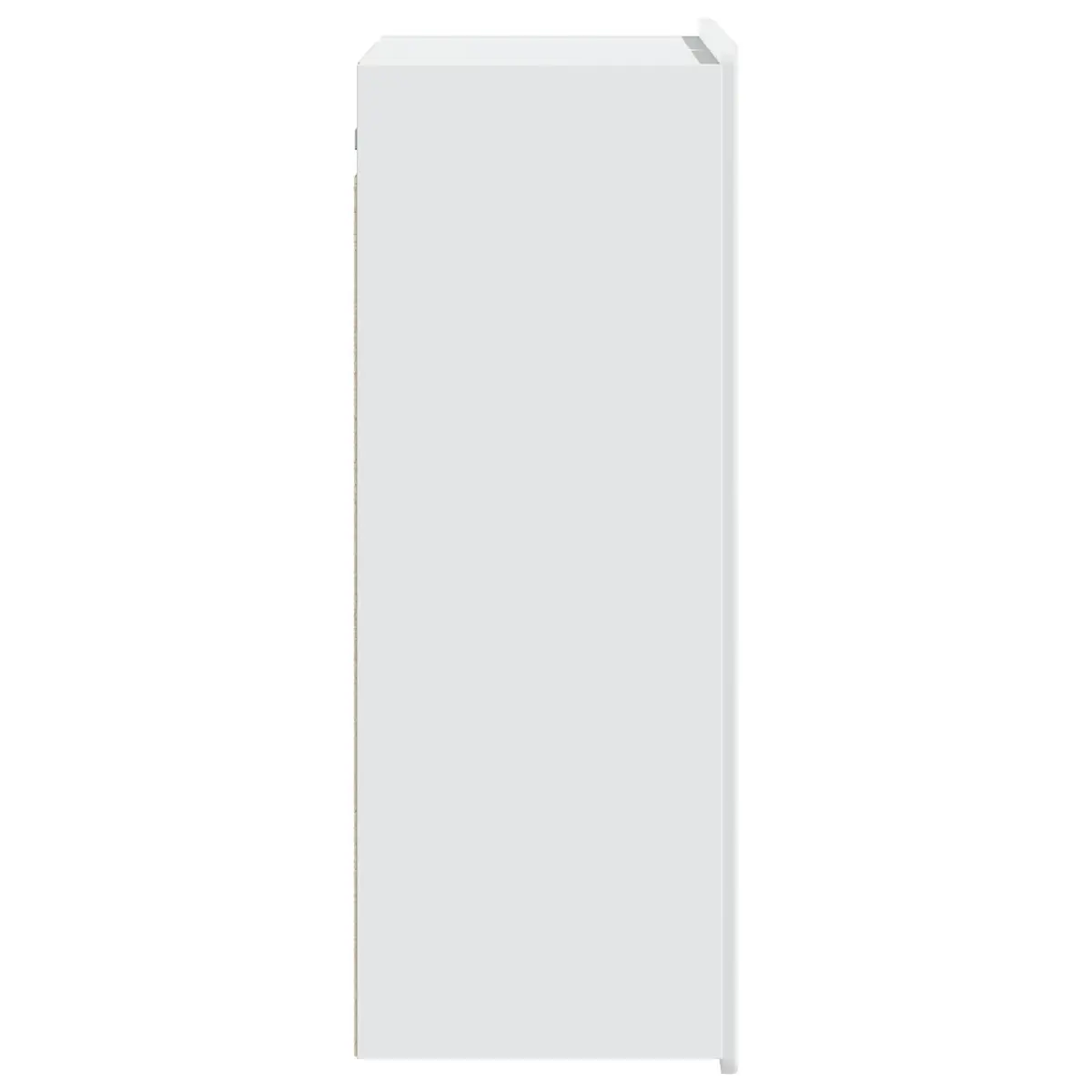 Wall-Mounted Cabinet Engineered Wood White Modern Living Room Shelf 66x34.5x92cm