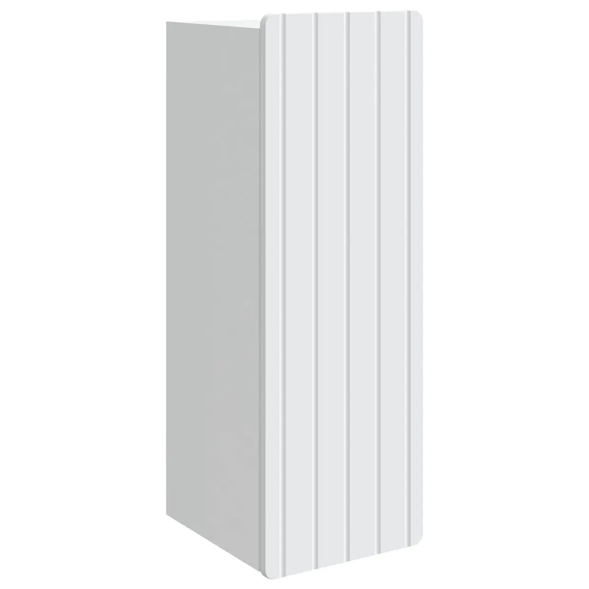Wall-Mounted Cabinet Engineered Wood 33cm x 34.5cm x 94cm White Internal Shelves 90 Degree Hinge Doors