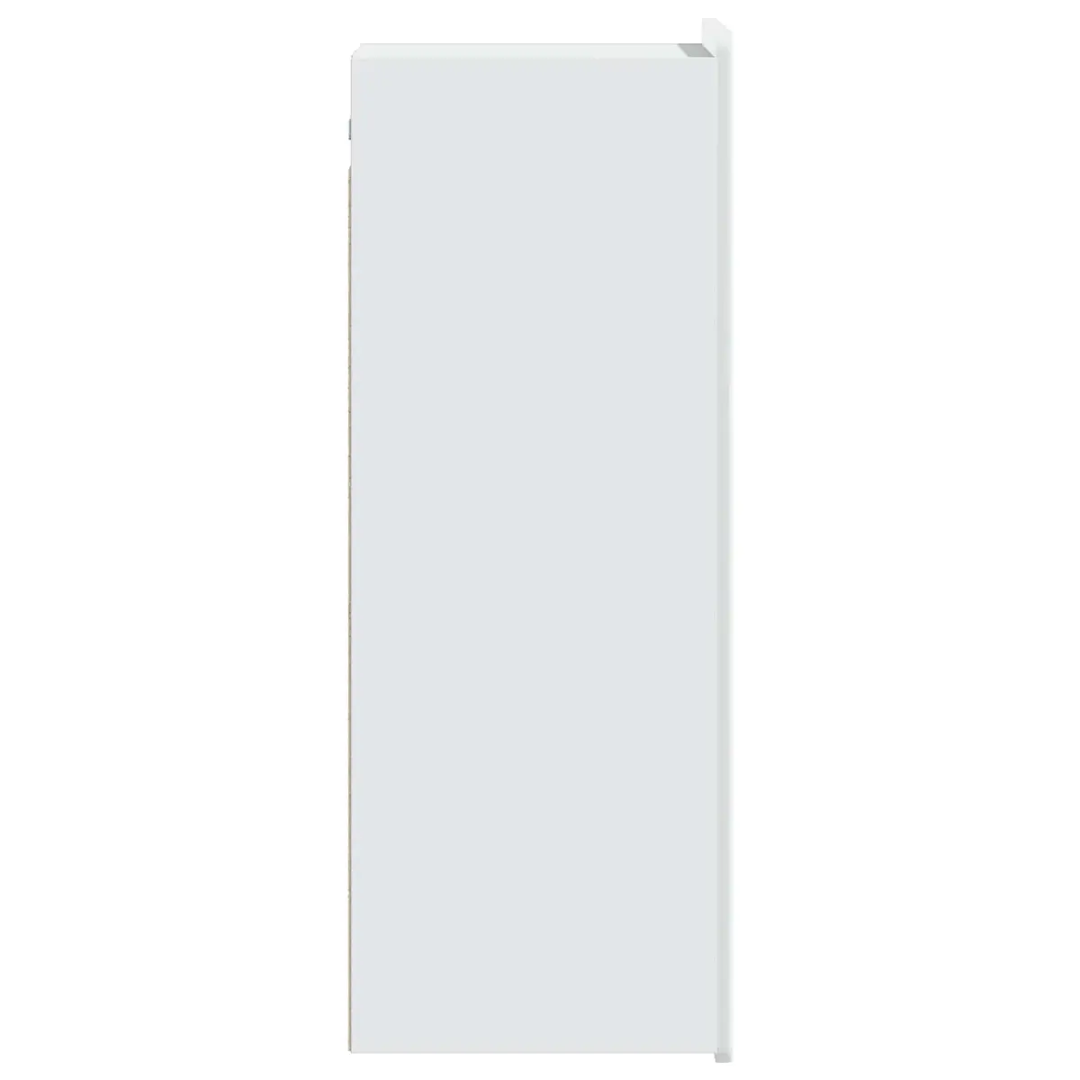 Wall-Mounted Cabinet Engineered Wood 33cm x 34.5cm x 94cm White Internal Shelves 90 Degree Hinge Doors