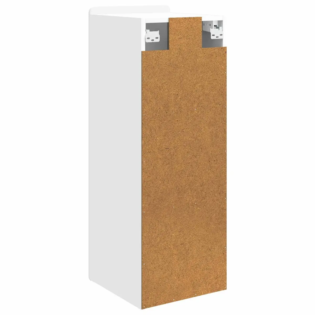 Wall-Mounted Cabinet Engineered Wood 33cm x 34.5cm x 94cm White Internal Shelves 90 Degree Hinge Doors