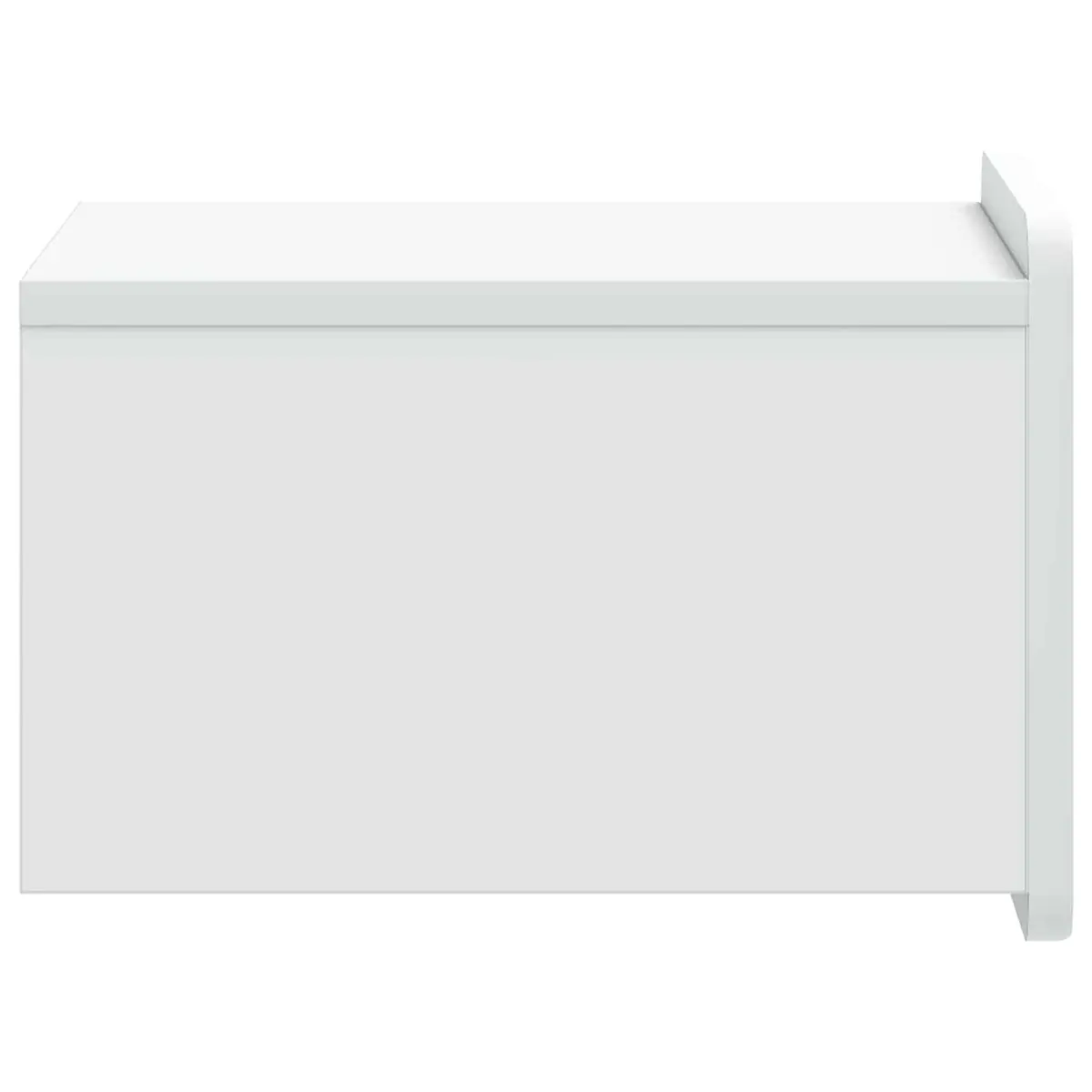 Wall-Mounted Bedside Cabinet White Engineered Wood Vintage-Inspired Contemporary Storage 33x34.5x24cm