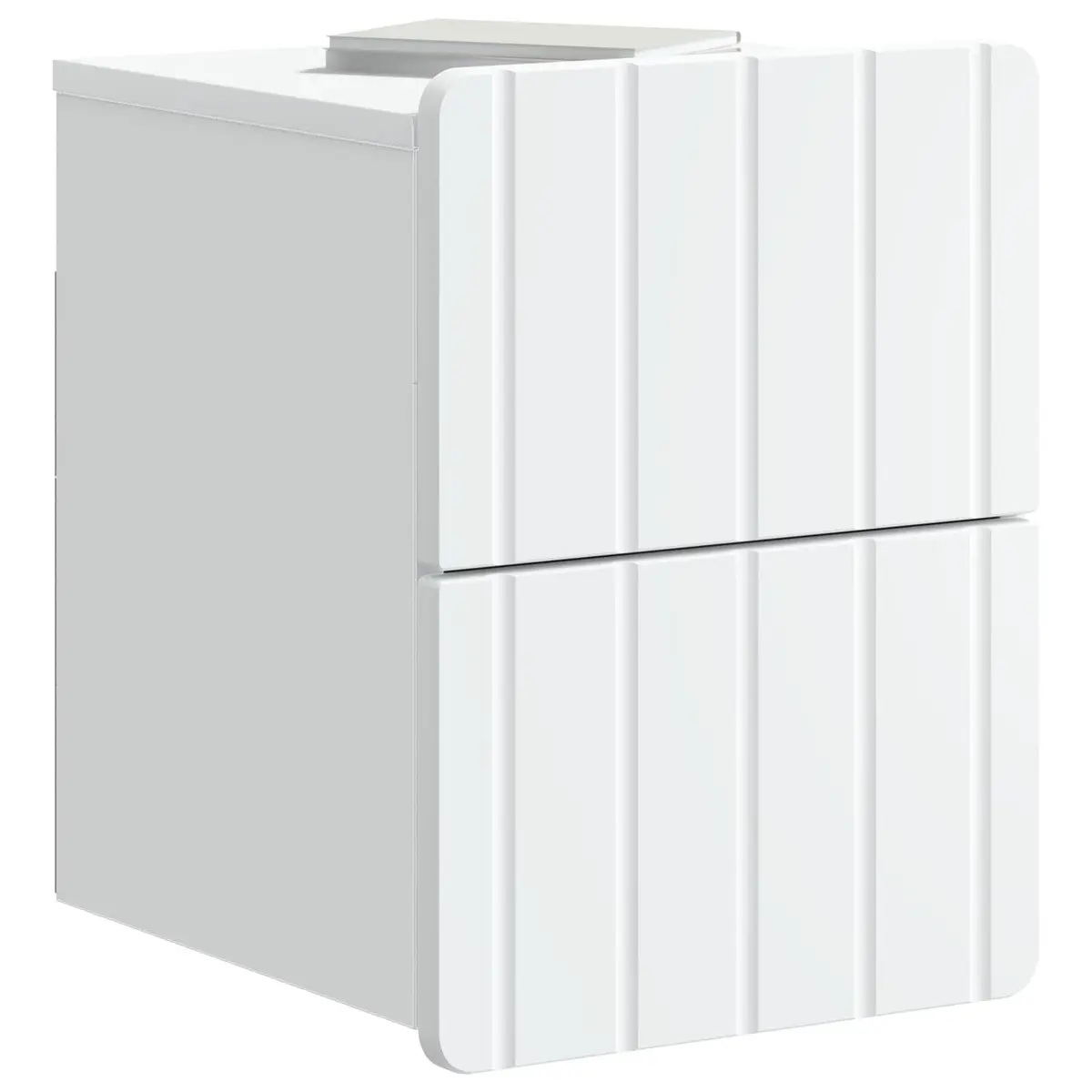 Wall-Mounted Bedside Cabinet Engineered Wood Small White