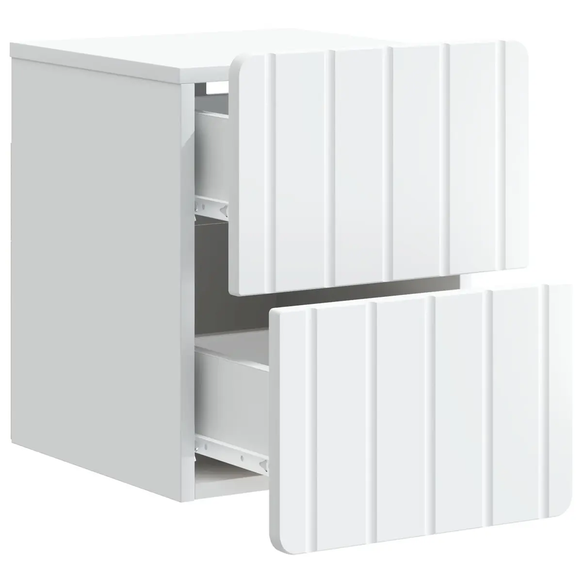 Wall-Mounted Bedside Cabinet Engineered Wood Small White