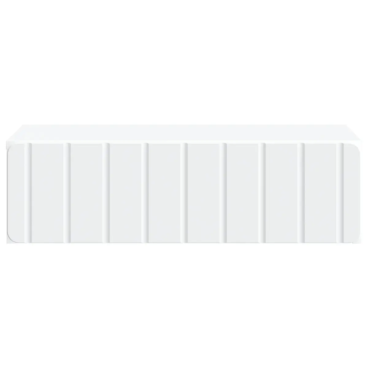White Wall-Mounted Side Table Storage Cabinet Modern Bedroom Living Room
