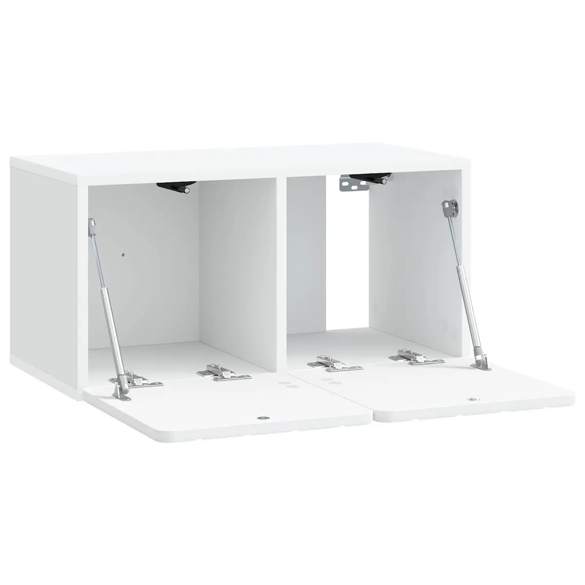 Wall-Mounted TV Cabinet 59.5 x 31 x 30 cm White Storage Unit Living Room