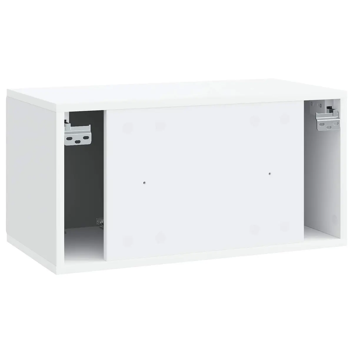 Wall-Mounted TV Cabinet 59.5 x 31 x 30 cm White Storage Unit Living Room