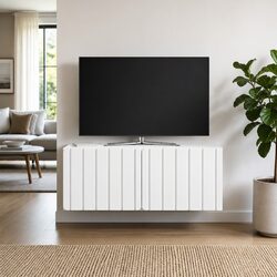 Functional Wall-Mounted TV Cabinet 78.5 x 31 x 30 cm in White