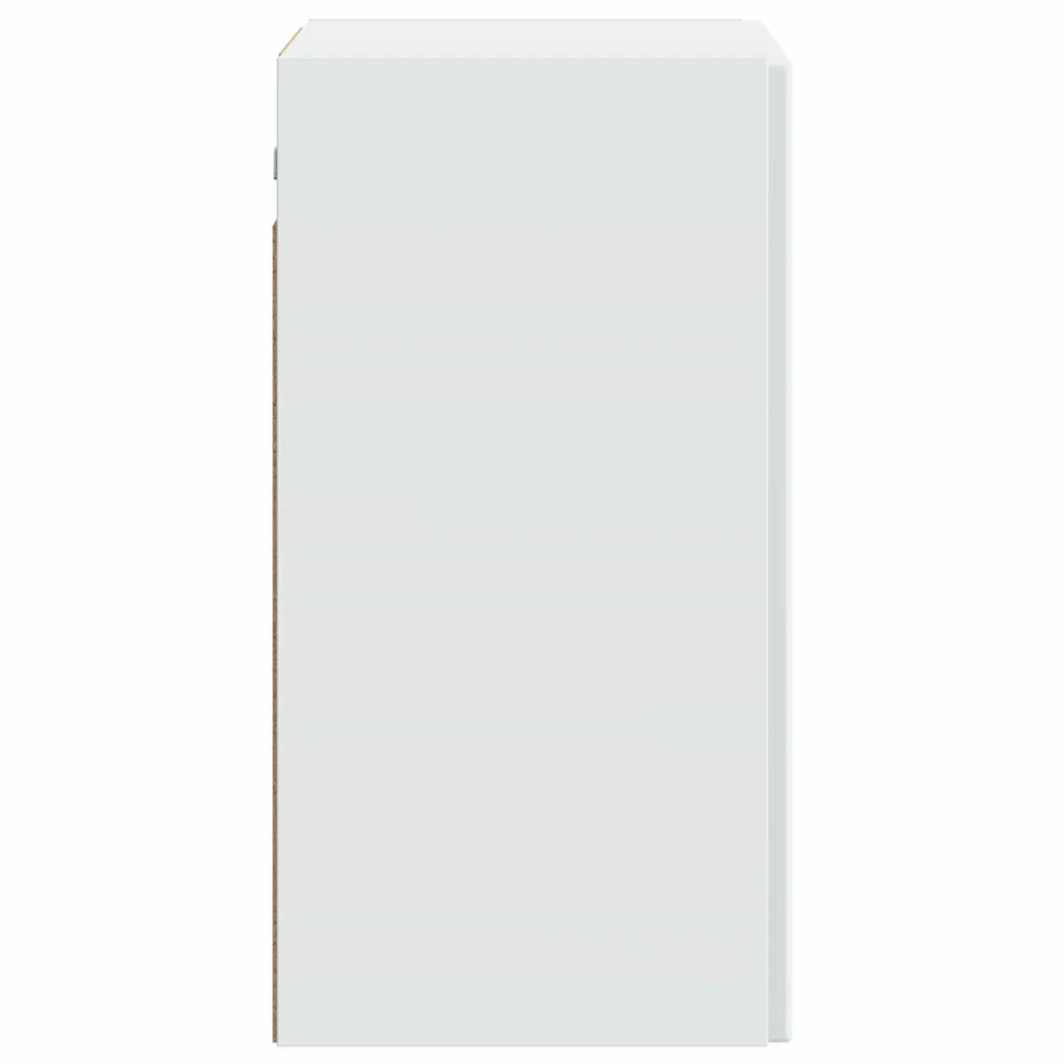 Wall-Mounted Cabinet Engineered Wood White 59x31x60cm Organiser with LED Lights and Lockable Wheels