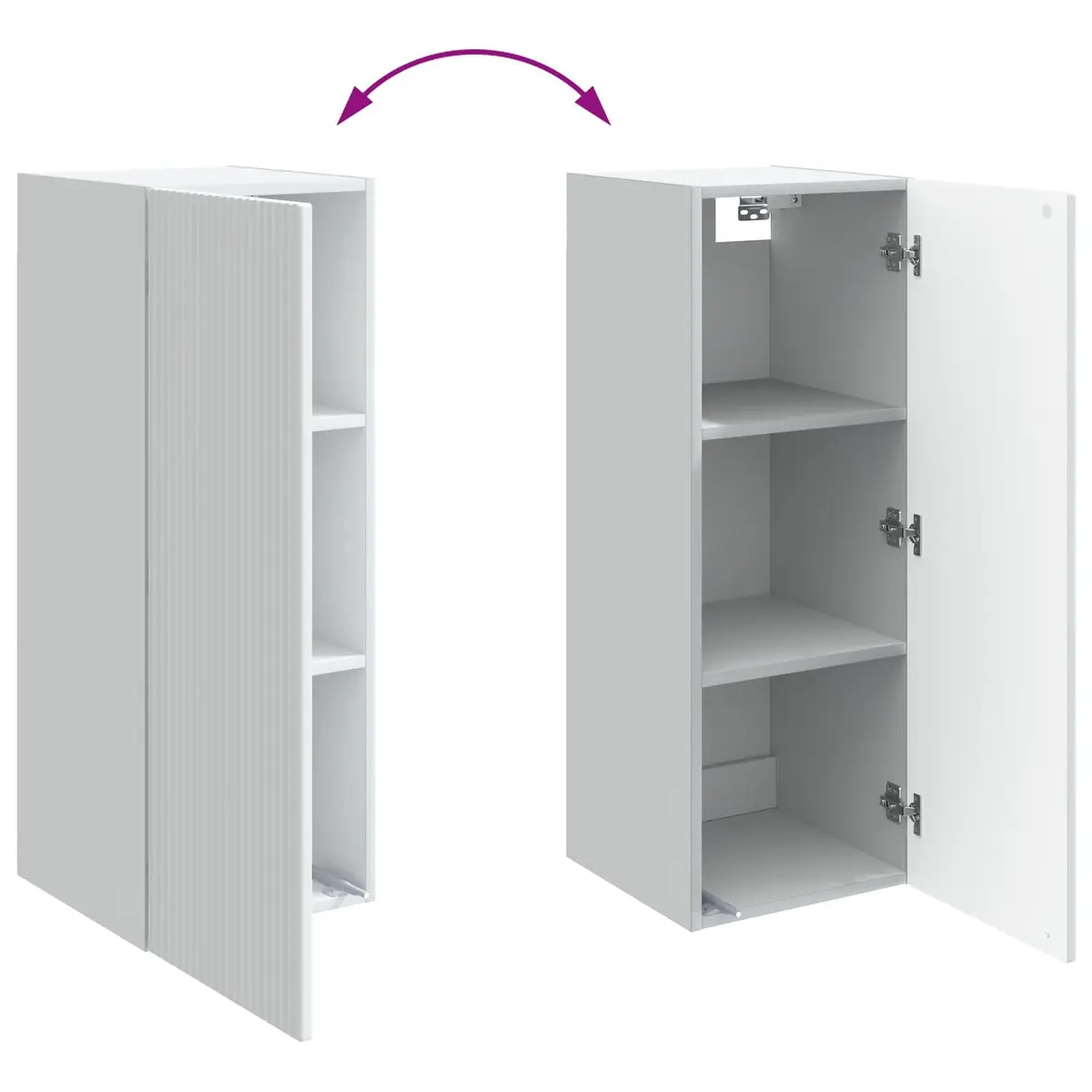 Wall-Mounted Cabinet with Drawer and Wheels