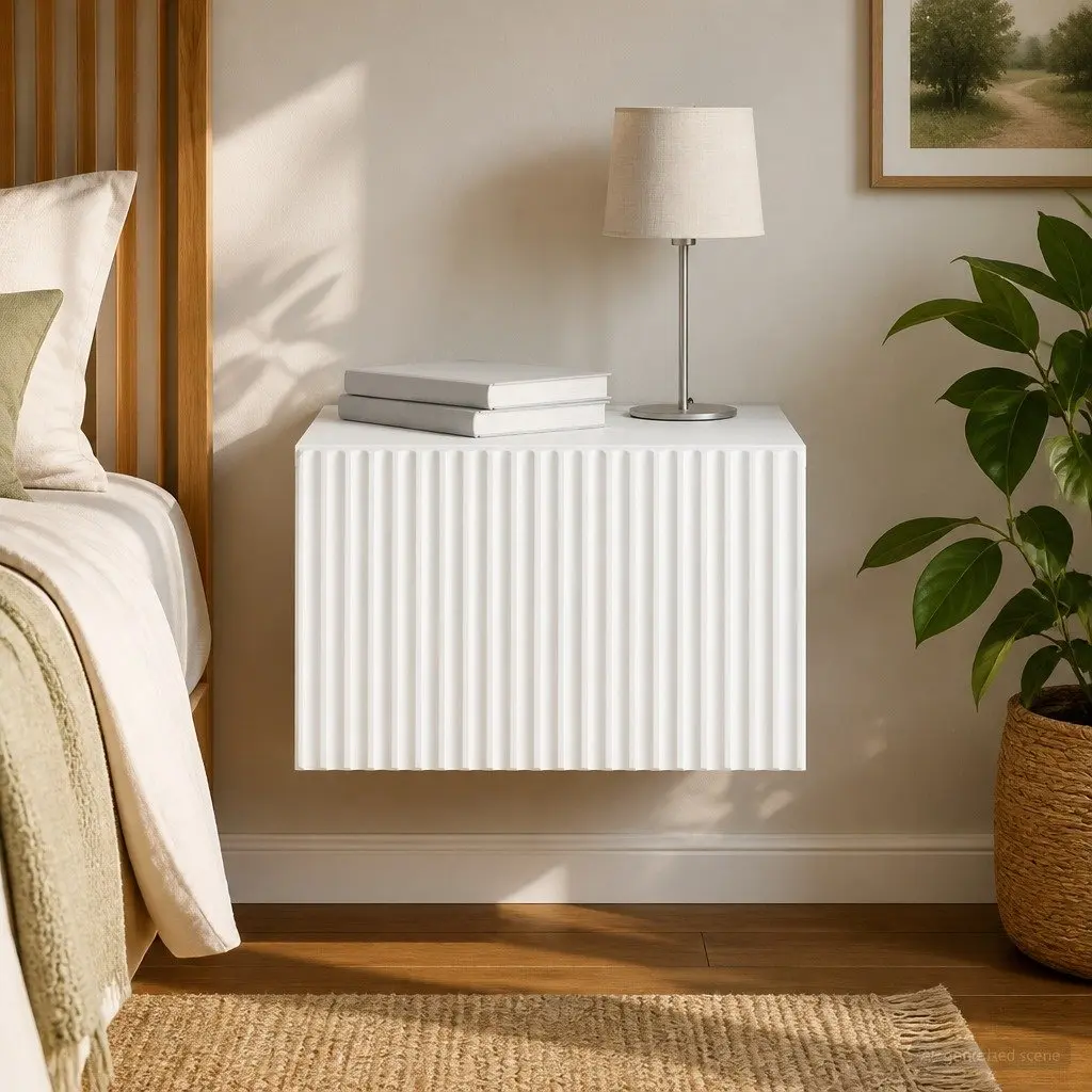 Wall-Mounted Bedside Cabinet for Small Spaces 33x34.5x20cm