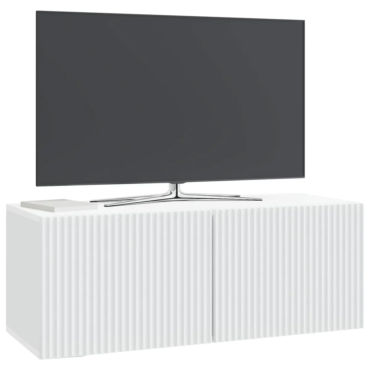 Wall-Mounted TV Cabinet Engineered Wood 78.5 x 31 x 30 cm White Modern Storage Unit