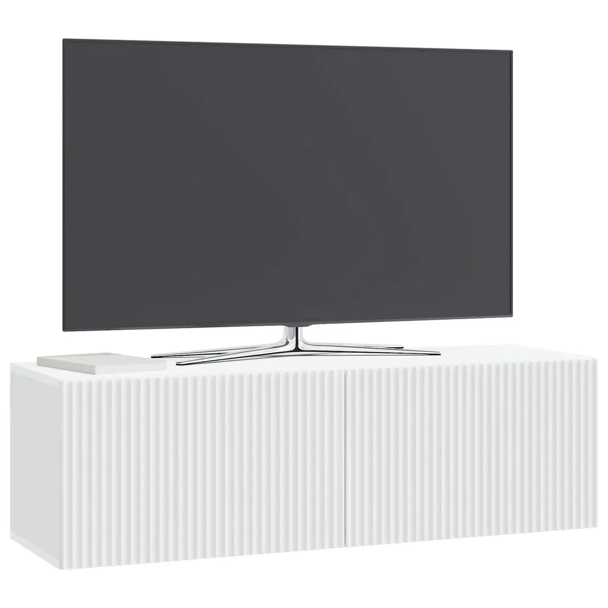 White Wall-Mounted TV Cabinet for Home Use