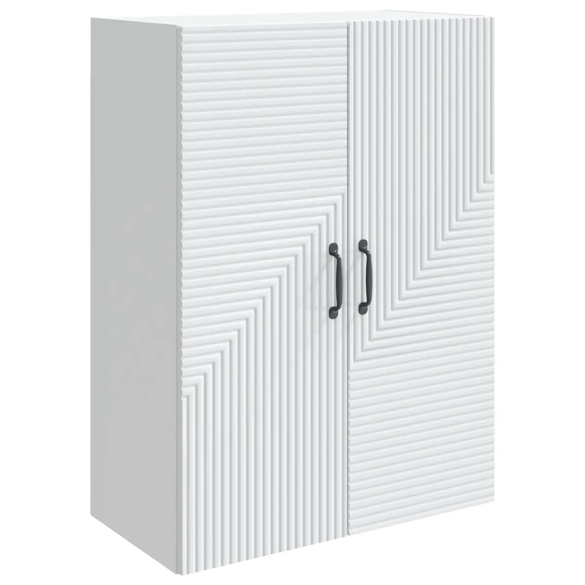 Wall-Mounted Cabinet Engineered Wood White 66x34.5x90cm Modern Storage Unit