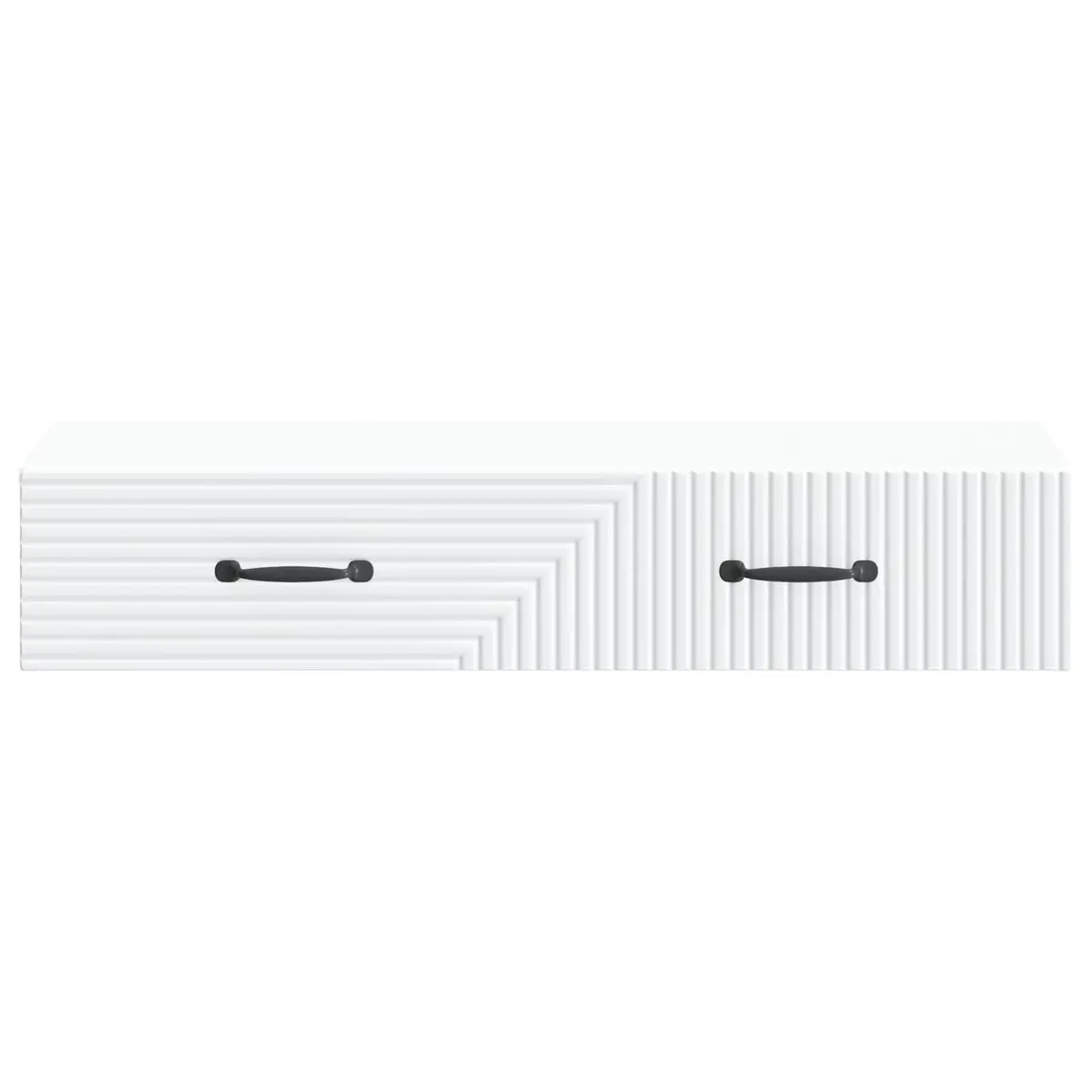 Wall-Mounted Storage Table Engineered Wood 87.5cm Minimalist White for Bedroom Living Room Hallway