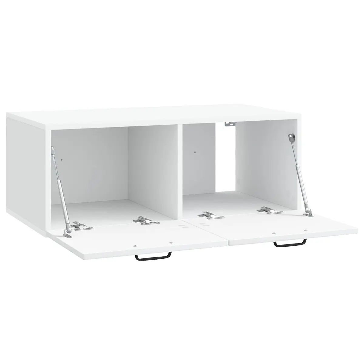 White Wall-Mounted TV Cabinet Engineered Wood 78.5x41x30cm Modern Storage Unit