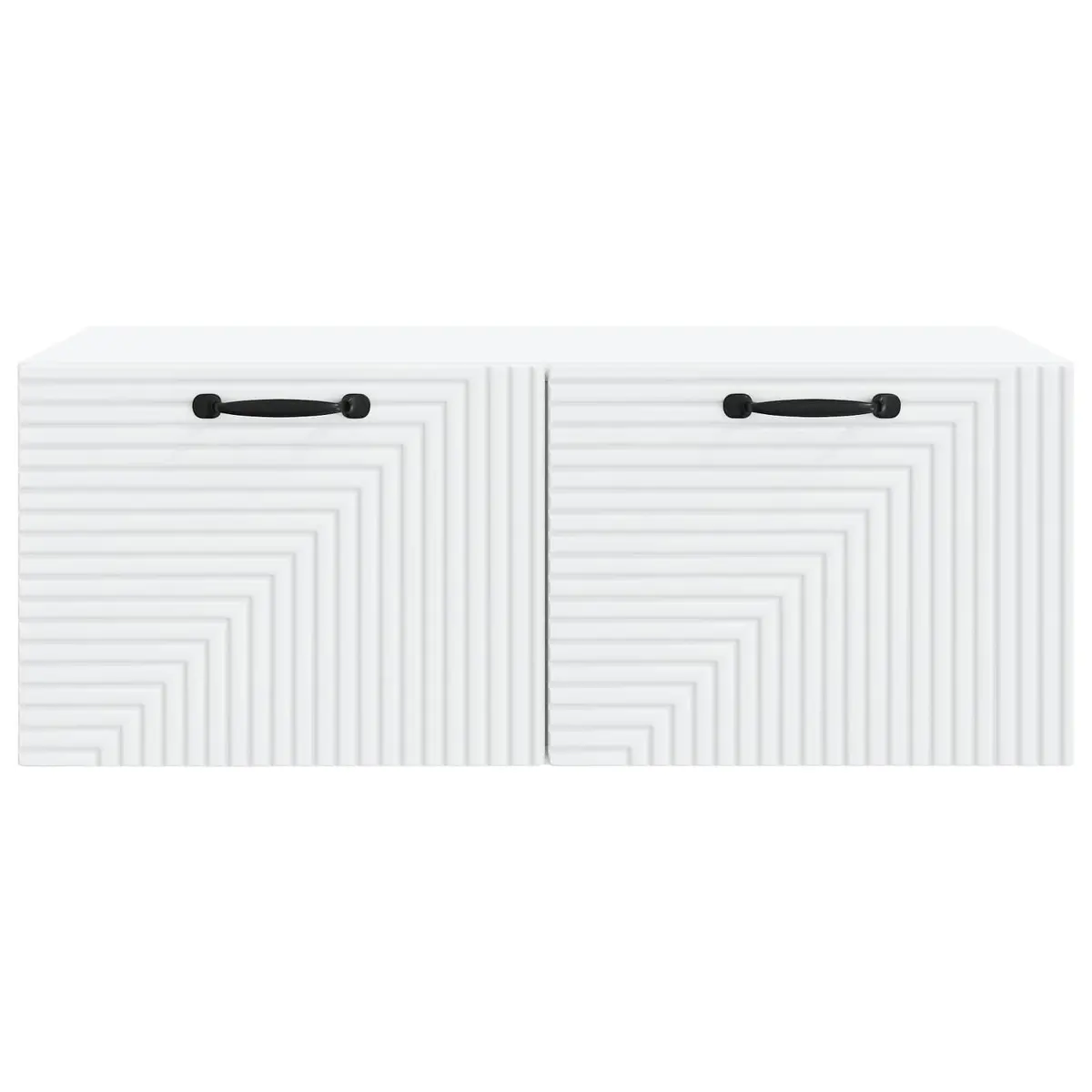 White Wall-Mounted TV Cabinet Engineered Wood 78.5x41x30cm Modern Storage Unit