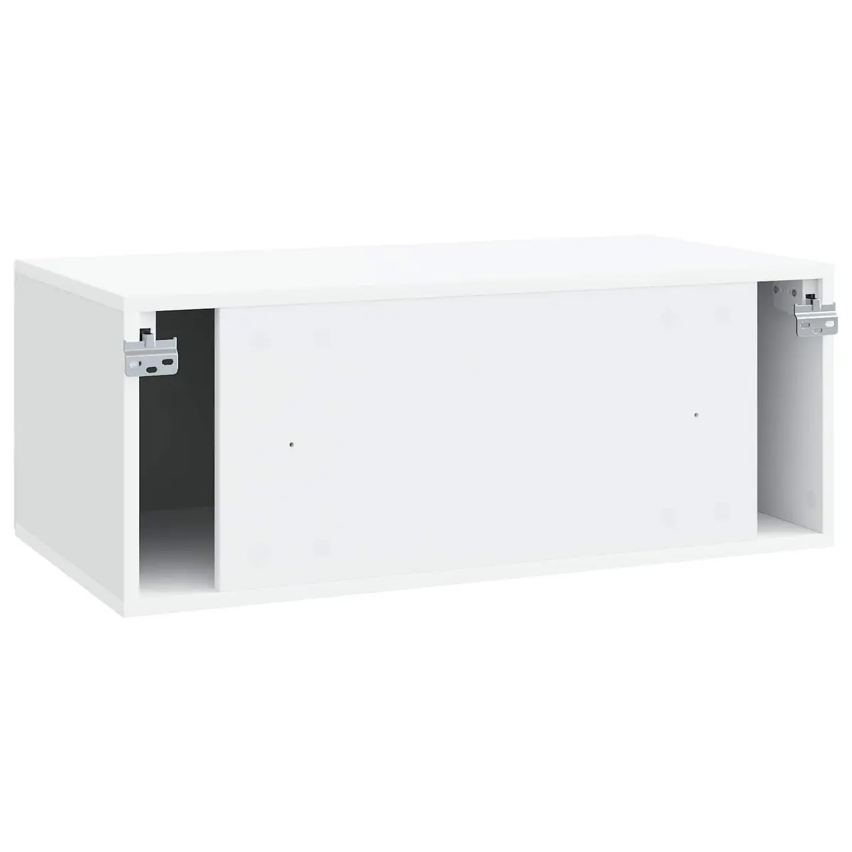 White Wall-Mounted TV Cabinet Engineered Wood 78.5x41x30cm Modern Storage Unit
