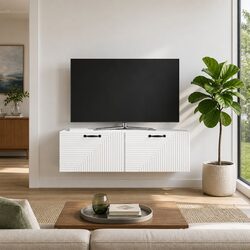 Functional White TV Cabinet for Any Room