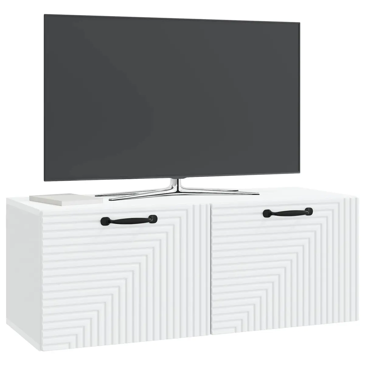Wall-Mounted TV Cabinet White Modern Living Room Storage Unit 78.5 x 31 x 30cm