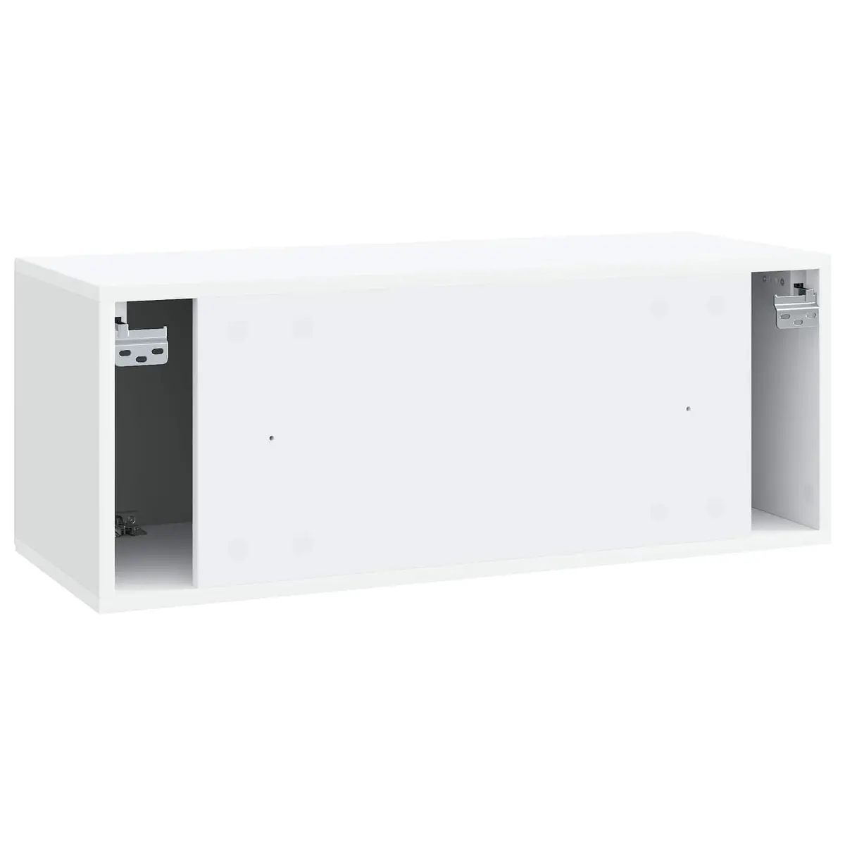 Wall-Mounted TV Cabinet White Modern Living Room Storage Unit 78.5 x 31 x 30cm